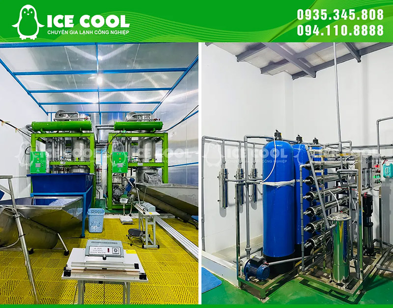 ICE COOL cung cấp cả hệ thống lọc giúp đá viên tinh khiết
