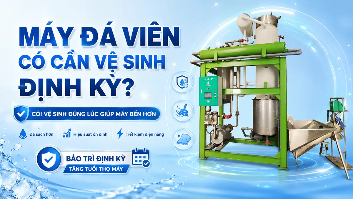Máy đá viên có cần vệ sinh định kỳ không? Tác động đến tuổi thọ và hiệu suất ra sao?