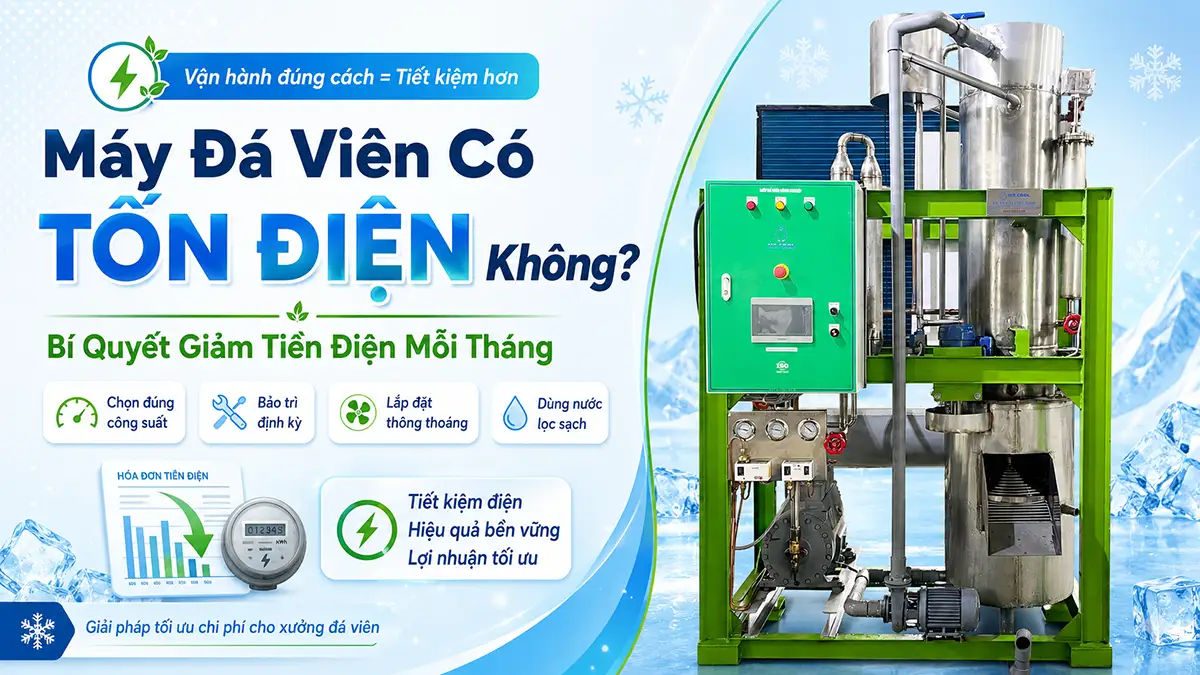 Máy đá viên dùng điện nhiều không và cách tối ưu tiền điện mỗi tháng