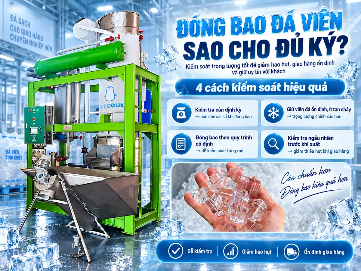 Kiểm soát trọng lượng từng bao giúp xưởng giao đủ lượng đá đã cam kết và duy trì sự tin tưởng của khách hàng.